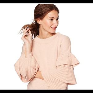 Light pink ruffle sweater - worn once